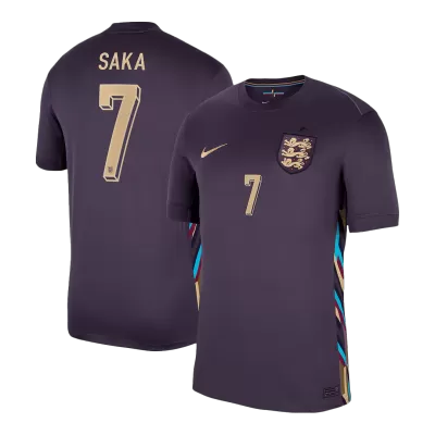 Men's England SAKA #7 Away Soccer Jersey Euro 2024 - acejersey