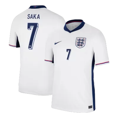 Men's England SAKA #7 Home Soccer Jersey Euro 2024 - acejersey