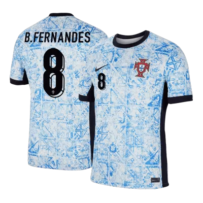 Men's Portugal B.FERNANDES #8 Away Soccer Jersey Euro 2024 - acejersey