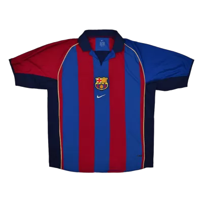 Barcelona Home Retro Soccer Jersey 2001/02 - acejersey