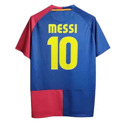 Barcelona MESSI #10 Home Retro Soccer Jersey 2008/09 - UCL Final - acejersey