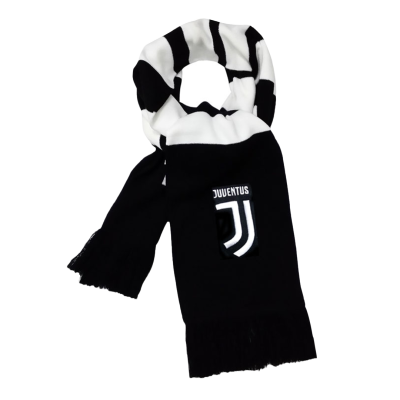 Juventus Knit Soccer Scarf - Black&White - acejersey