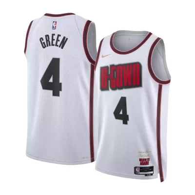 Men's Houston Rockets Jalen Green #4 Green City Swingman Jersey 2024/25 - acejersey