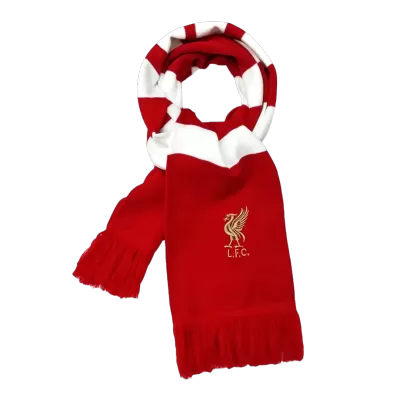 Liverpool Knit Soccer Scarf - Red&White - acejersey