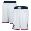 Men's Los Angeles Clippers White Swingman Basketball Shorts 2024/25 - Association Edition - acejersey