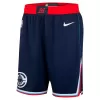 Men's Los Angeles Clippers Navy Swingman Basketball Shorts 2024/25 - Icon Edition - acejersey