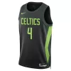 Men's Boston Celtics Jrue Holiday #4 Black City Swingman Jersey 2024/25 - acejersey