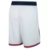 Men's Los Angeles Clippers White Swingman Basketball Shorts 2024/25 - Association Edition - acejersey