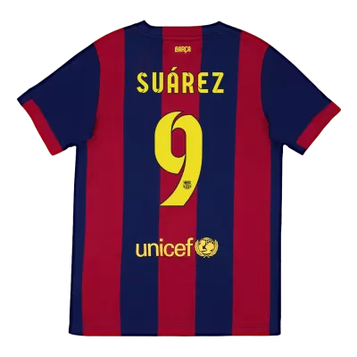 Barcelona SUÁREZ #9 Home Retro Soccer Jersey 2014/15 - acejersey