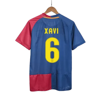 Barcelona XAVI #6 Home Retro Soccer Jersey 2008/09 - UCL Final - acejersey