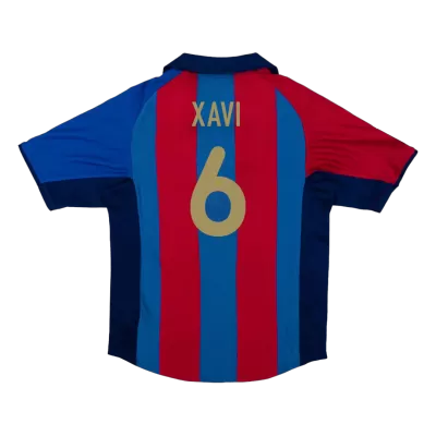 Barcelona XAVI #6 Home Retro Soccer Jersey 2001/02 - acejersey