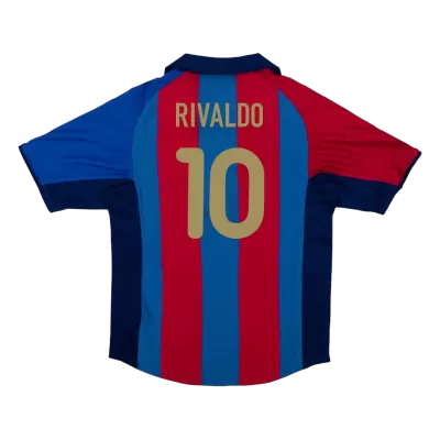 Barcelona RIVALDO #10 Home Retro Soccer Jersey 2001/02 - acejersey