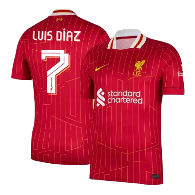 Men's Liverpool LUIS DÍAZ #7 Home Soccer Jersey 2024/25 - UCL - acejersey