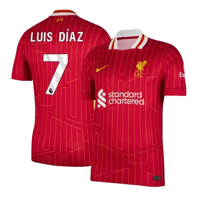 Men's Liverpool LUIS DÍAZ #7 Home Soccer Jersey 2024/25 - acejersey