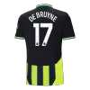 Men's Manchester City DE BRUYNE #17 Away Soccer Jersey 2024/25 - acejersey