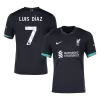 Men's Liverpool LUIS DÍAZ #7 Away Soccer Jersey 2024/25 - acejersey