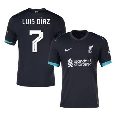 Men's Liverpool LUIS DÍAZ #7 Away Soccer Jersey 2024/25 - UCL - acejersey