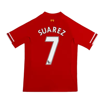 Liverpool SUAREZ #7 Home Retro Soccer Jersey 2013/14 - acejersey