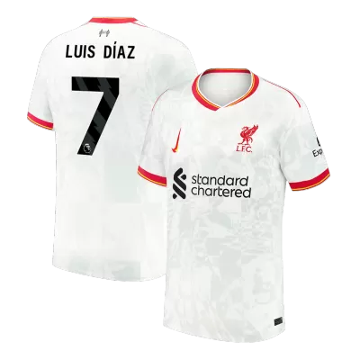 Men's Liverpool LUIS DÍAZ #7 Third Away Soccer Jersey 2024/25 - acejersey