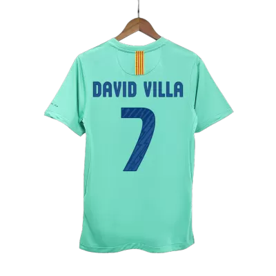 Barcelona DAVID VILLA #7 Away Retro Soccer Jersey 2010/11 - acejersey