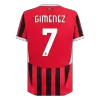 AC Milan GIMENEZ #7 Home Soccer Jersey 2024/25 - Player Version - acejersey