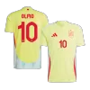 Men's Spain OLMO #10 Away Soccer Jersey Euro 2024 - acejersey