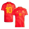 Men's Spain OLMO #10 Home Soccer Jersey Euro 2024 - acejersey