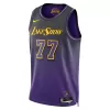 Men's Los Angeles Lakers Luka Dončić #77 Purple City Swingman Jersey 2024 - acejersey