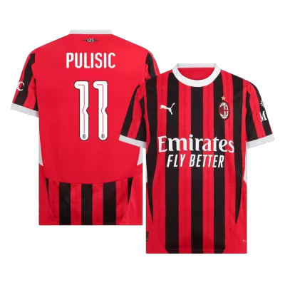 Men's AC Milan PULISIC #11 Home Soccer Jersey 2024/25 UCL - acejersey