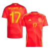 Men's Spain WILLIAMS JR. #17 Home Soccer Jersey Euro 2024 - acejersey