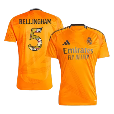 Men's Real Madrid BELLINGHAM #5 Away Soccer Jersey 2024/25 - Bear Champ Font - acejersey