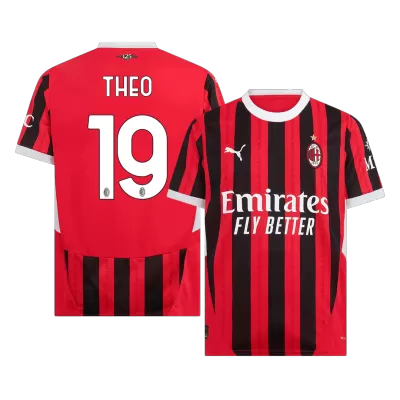 Men's AC Milan THEO #19 Home Soccer Jersey 2024/25 - acejersey