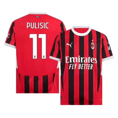 Men's AC Milan PULISIC #11 Home Soccer Jersey 2024/25 - acejersey