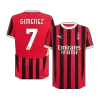 AC Milan GIMENEZ #7 Home Soccer Jersey 2024/25 - Player Version - acejersey