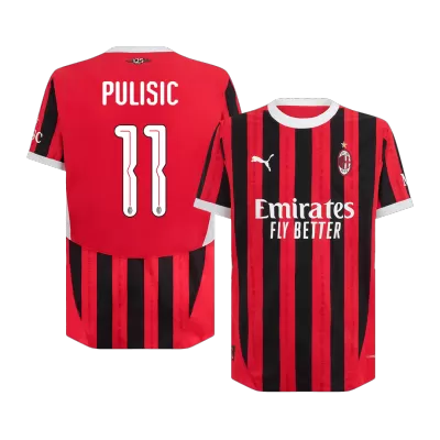 AC Milan PULISIC #11 Home Soccer Jersey 2024/25 UCL - Player Version - acejersey