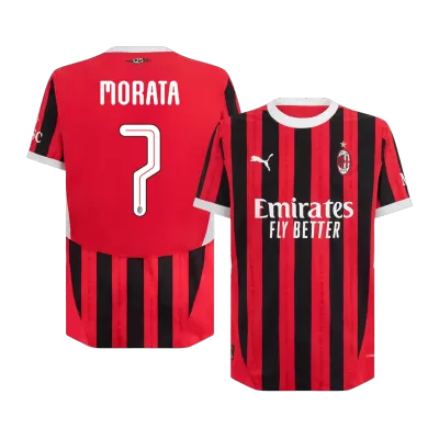 AC Milan MORATA #7 Home Soccer Jersey 2024/25 UCL - Player Version - acejersey