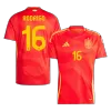 Men's Spain RODRIGO #16 Home Soccer Jersey Euro 2024 - acejersey