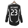 Real Madrid BECKHAM #23 Away Retro Long Sleeve Soccer Jersey 2006/07 - acejersey