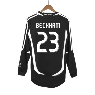 Real Madrid BECKHAM #23 Away Retro Long Sleeve Soccer Jersey 2006/07 - acejersey