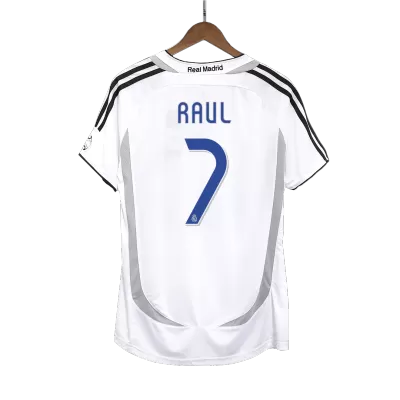 Real Madrid RAUL #7 Home Retro Soccer Jersey 2006/07 - acejersey