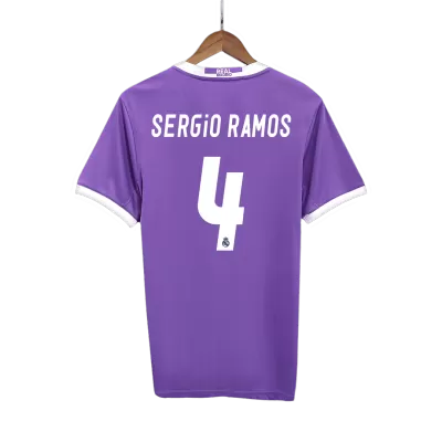 Real Madrid SERGIO RAMOS #4 Away Retro Soccer Jersey 2016/17 - acejersey