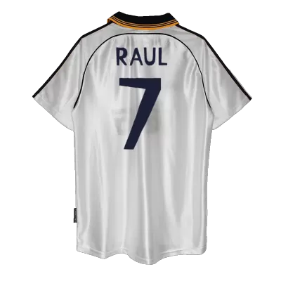 Real Madrid RAUL #7 Home Retro Soccer Jersey 1998/00 - acejersey