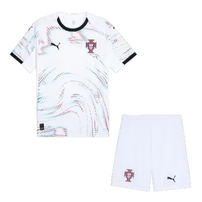 Kid's Portugal Away Jersey Kit(Jersey+Shorts) 2025 - acejersey