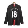 Manchester United SCHOLES #18 Away Retro Long Sleeve Soccer Jersey 2007/08 - acejersey