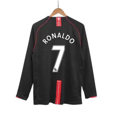 Manchester United RONALDO #7 Away Retro Long Sleeve Soccer Jersey 2007/08 - acejersey