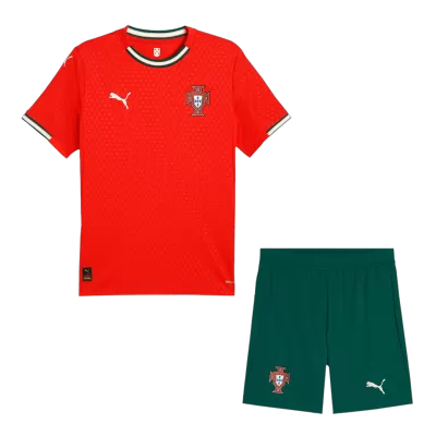 Kid's Portugal Home Jersey Kit(Jersey+Shorts) 2025 - acejersey