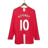 Manchester United ROONEY #10 Home Retro Long Sleeve Soccer Jersey 2007/08 - acejersey