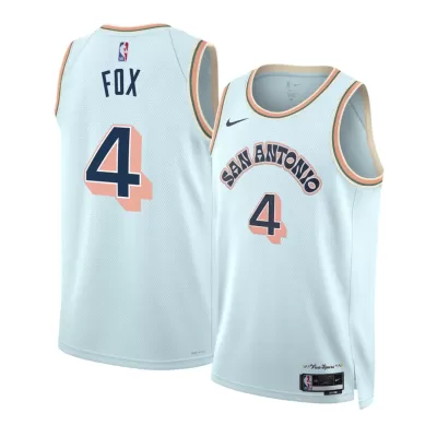 Men's San Antonio Spurs De'Aaron Fox #4 City Swingman Jersey 2024/25 - acejersey