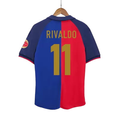 Barcelona RIVALDO #11 Home Retro Soccer Jersey 1999/00 - 100th Anniversary - acejersey