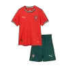 Kid's Portugal Home Jersey Kit(Jersey+Shorts) 2025 - acejersey